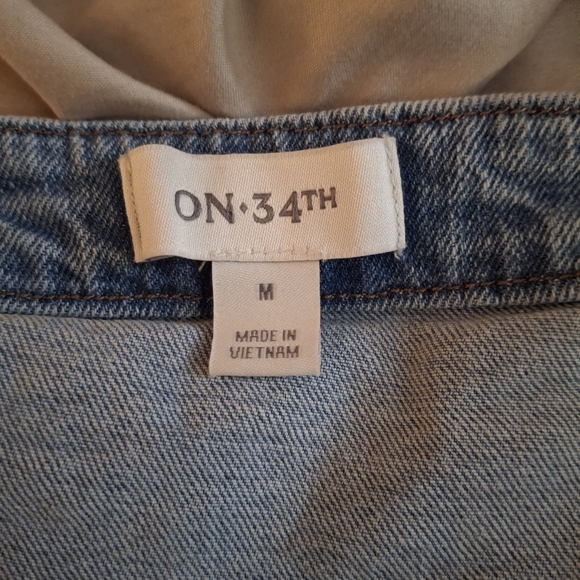 On 34th Women's Denim Button-Front Midi Dress - Picture 5 of 8